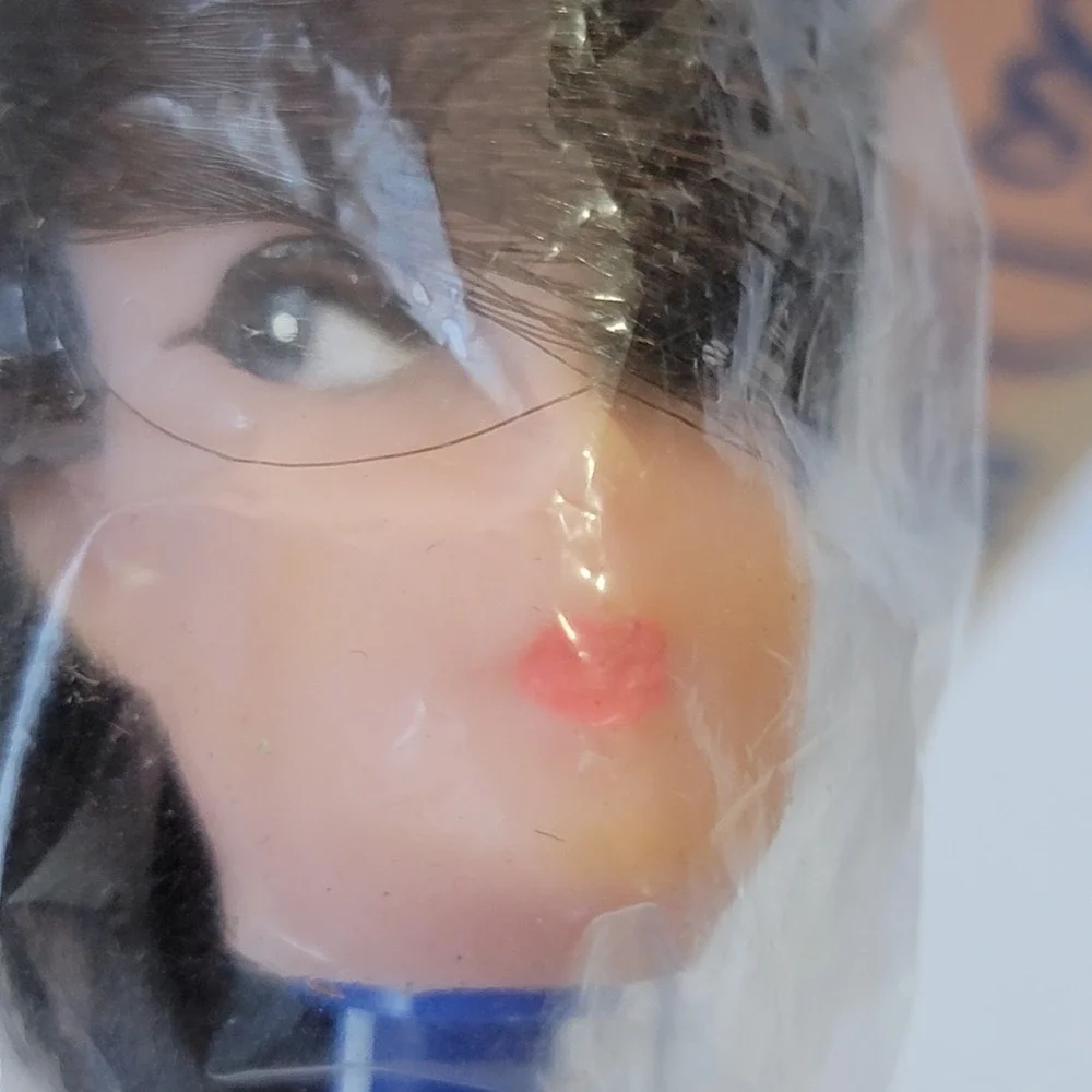 VTG Hello Dolly Novelty Doll Head Pen Original Packaging Mid-Century Kitsch